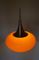 Suspension Orange en Verre de Doria, Allemagne,1960s 5