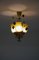 Lámpara colgante sueca Mid-Century de latón y vidrio atribuido a los hermanos Malmström, 1952, Imagen 9