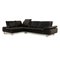 Loop Leather Corner Sofa in Black from Willi Schillig 1