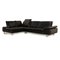 Loop Leather Corner Sofa in Black from Willi Schillig, Image 1