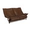 Sofá de dos plazas Porche de cuero en marrón de Vico Magistretti para Cassina, Imagen 3