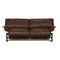 Porch Leather Loveseat Brown Sofa by Vico Magistretti for Cassina 1