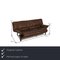 Porch Leather Loveseat Brown Sofa by Vico Magistretti for Cassina 2