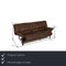 Porch Leather Loveseat Brown Sofa by Vico Magistretti for Cassina, Image 2