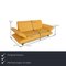 Rossini Leather Three Seater Yellow Sofa from Koinor 2