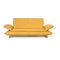 Rossini Leather Three Seater Yellow Sofa from Koinor 1
