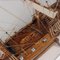 Segelschiff aus Holz in Vitrine 5