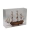 Wooden Sailing Ship in Display Case, Image 1