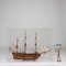 Wooden Sailing Ship in Display Case, Image 2