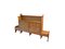 Brutalist Sideboard in Light Oak attributed to Guillerme Et Chambron 3