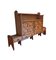 Brutalistisches Sideboard aus Eiche hell, Guillerme Et Chambron . zugeschrieben 4