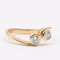 Contrarier Ring in 18k Yellow Gold with Two Diamonds, 1970s 5