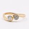 Contrarier Ring in 18k Yellow Gold with Two Diamonds, 1970s 4