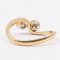 Contrarier Ring in 18k Yellow Gold with Two Diamonds, 1970s 7