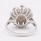 Vintage 0,50k White Gold Pearl and Diamond Daisy Ring, 1960s 6