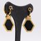 18k Yellow Gold Earrings with Onyx, 1980s, Set of 2, Image 3