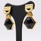 18k Yellow Gold Earrings with Onyx, 1980s, Set of 2 2