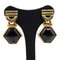 18k Yellow Gold Earrings with Onyx, 1980s, Set of 2, Image 1