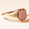 Antique 9k Yellow Gold Signet Ring with Agate, Early 20th Century, Image 7