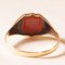 Antique 9k Yellow Gold Signet Ring with Agate, Early 20th Century 5