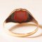 Antique 9k Yellow Gold Signet Ring with Agate, Early 20th Century, Image 5