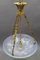 French Art Deco Opalescent Glass Pendant Light with Roses by Pierre Maynadier, 1920s, Image 11