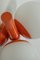 Mid-Century Orbital Wall Light in Orange attributed to Kaiser, Germany, 1970s, Image 4