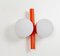 Mid-Century Orbital Wall Light in Orange attributed to Kaiser, Germany, 1970s, Image 7