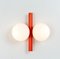 Mid-Century Orbital Wall Light in Orange attributed to Kaiser, Germany, 1970s, Image 9