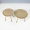 Italian Modern Round Coffee Tables in Beige Wood, 2000s, Set of 2, Image 4