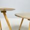 Italian Modern Round Coffee Tables in Beige Wood, 2000s, Set of 2 9