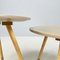 Tavolini da caffè rotondi moderni in legno beige, Italia, inizio XXI secolo, set di 2, Immagine 9