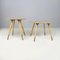 Tables Basses Rondes Modernes en Bois Beige, Italie, 2000s, Set de 2 3