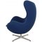 Sedia Egg in tessuto blu di Arne Jacobsen, Immagine 4