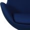 Chaise Egg en Tissu Bleu par Arne Jacobsen 8