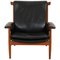 Bwana Chair in Black Leather and Teak from Finn Juhl, 1960s, Image 1