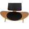 Shell Chair in Oak and Brown Leather from Hans Wegner, Image 11