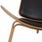 Shell Chair aus Eiche & braunem Leder von Hans Wegner 10