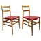 Gio Ponti zugeschriebene Leggera Stühle aus hellem Holz für Cassina, 1950er, 2er Set 1