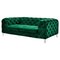 Chester Zwei-Sitzer Sofa aus grünem Samt von Europa Antiques 1