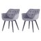 Fauteuils en Velours Gris par Spanish Manufactory, Set de 2 1