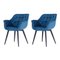 Fauteuils en Velours Gris par Spanish Manufactory, Set de 2 1