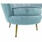 Armchairs in Turquoise Velvet by Spanish Manufactory, Set of 2 5