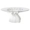 Tempered Glass and Resin Dining Table in White Mate by Europa Antiques 1