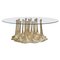 Mesa de comedor de vidrio y fibra de vidrio en pan de oro de Europa Antiques, Imagen 1