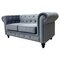 Chester Premium 2-Sitzer Sofa aus grauem Samt von Europa Antiques 3