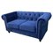 Chester Premium Two-Seater Sofa in Navy Blue Velvet by Europa Antiques, Image 1
