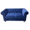 Chester Premium Two-Seater Sofa in Navy Blue Velvet by Europa Antiques 3