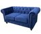 Sofá de dos plazas Chester Premium de terciopelo azul marino de Europa Antiques, Imagen 4