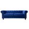 Chester Premium Three-Seater Sofa in Navy Blue Velvet by Europa Antiques 3